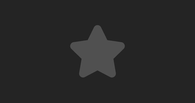 Star icon 4k video animation with glass morphism style, elegant motion design, alpha channel for integration in web, social, and media projects.