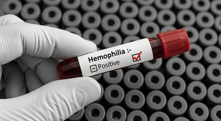 Obraz premium Positive Hemophilia Blood Test In Medical Lab 