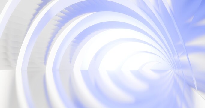 Abstract architecture background arched interior 3d render