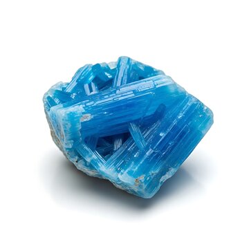 Striking Blue Mineral Formation - A Detailed Close-Up.