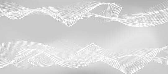 Fototapeta premium Modern UI background with white dots and pixelated motion effect. Abstract tech grid for startup presentations, big data visualizations, and creating clean futuristic UI designs