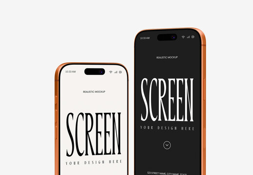 Mobile Screens Mockup Template
