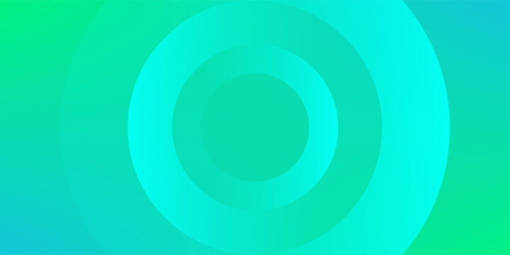 Futuristic blue green gradient technology background with overlapping circle shapes