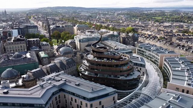 Aerial Edinburgh Gothic Architecture Castles and Historic Kirkyards
