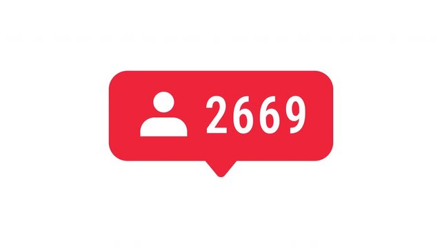 Pink follower icon Instagram, Followers Counting for Social Media 1000 - 10,000, UHD High-Resolution Design. 4K video.