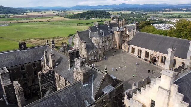 Aerial Edinburgh Gothic Architecture Castles and Historic Kirkyards