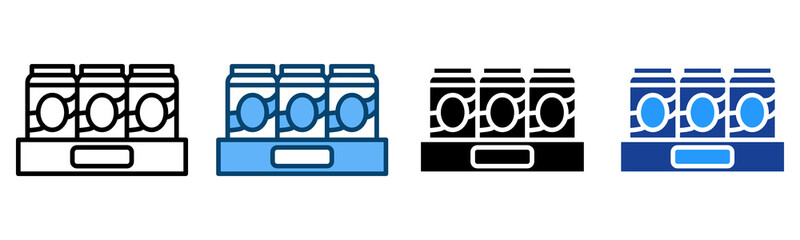 Obraz premium Canned Drink Icon Multiple Style Vector Collection 