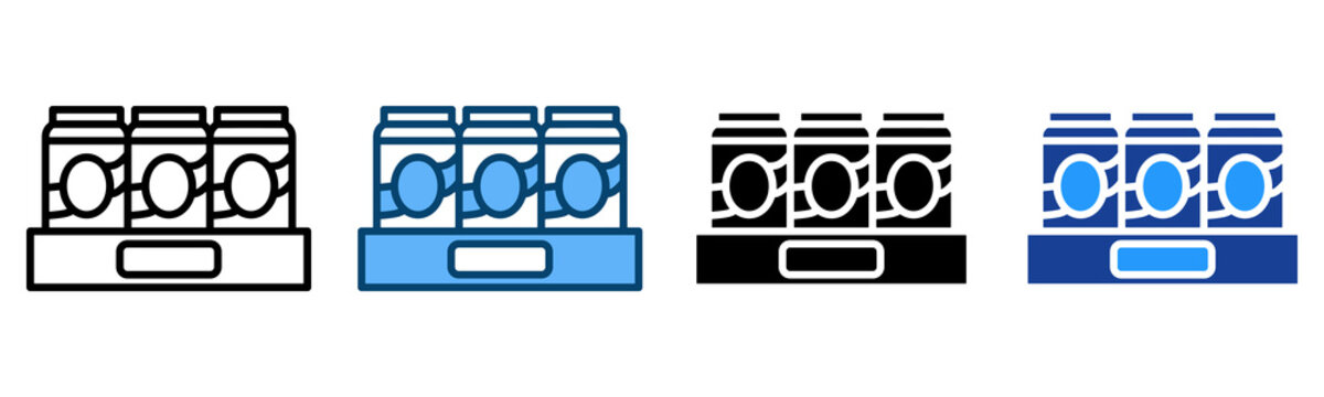 Canned Drink Icon Multiple Style Vector Collection   