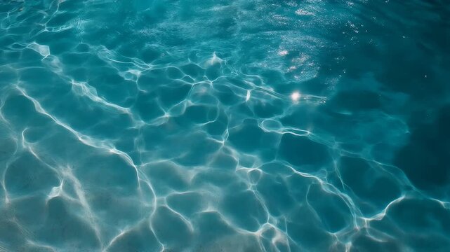 Shimmering Water Caustics in Crystal Clear Pool