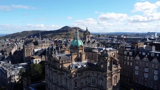 Aerial Edinburgh Gothic Architecture Castles and Historic Kirkyards