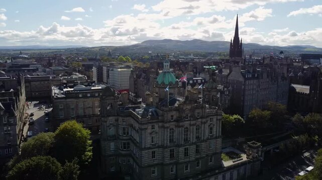Aerial Edinburgh Gothic Architecture Castles and Historic Kirkyards
