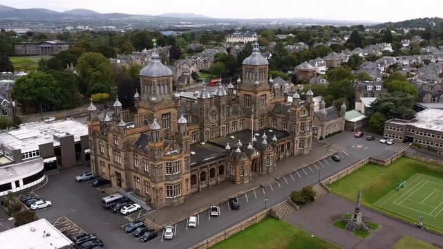 Aerial Edinburgh Gothic Architecture Castles and Historic Kirkyards