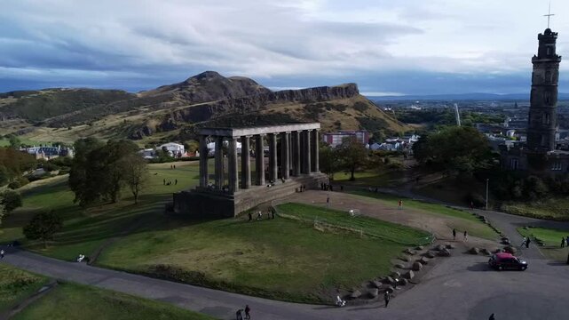 Aerial Edinburgh Gothic Architecture Castles and Historic Kirkyards