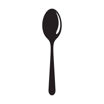Black spoon eating utensil only.