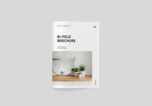 Bi-Fold Brochure Mockup Template