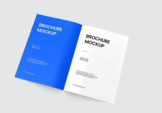 Bi-Fold Brochure Mockup Layout