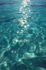 Fototapeta premium Calm waters ripple under sunlight's gentle glow