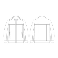 Winter jacket fashion flat sketch and illustration © MD MODHU MIA
