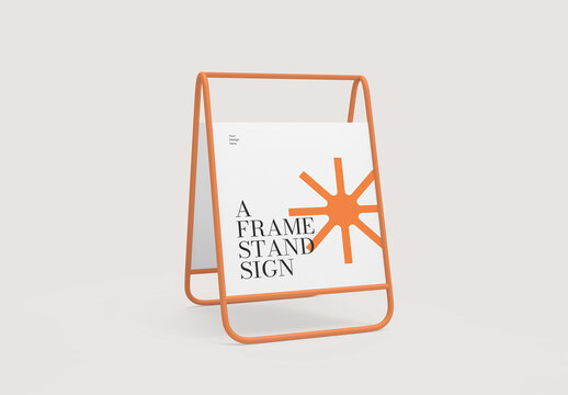 A-Frame Sign Stand Mockup