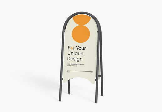 Metal Street Stand Mockup