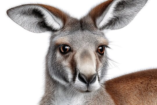 Kangaroo Face Closeup Australian Wildlife Animal.