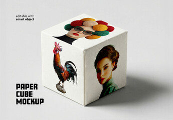 Paper Cube Mockup