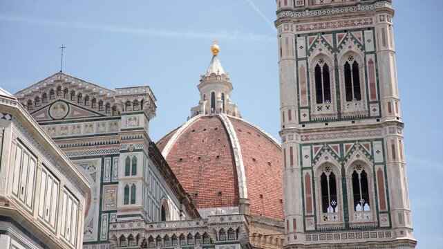 Florence Duomo and Giotto&rsquo;s Campanile Close-Up, Tuscany Italy