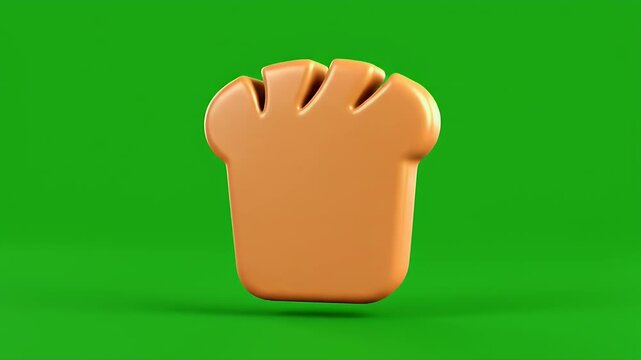 A 3D rendered cartoon-style hot dog on a vibrant green background