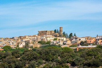 Naklejka premium Montclar de Urgel is a hamlet with an ancient castle belonging to the municipality of Agramunt, a town in the north of the Urgel region, in the province of Lleida, Catalonia, Spain.