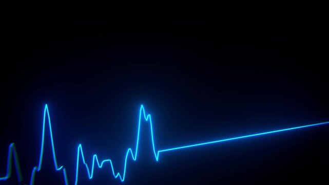 luminous line chart for market trends and volatility in financial business markets, success, analysis, stock prices, trading, business, risk management,  broker, investment, trading, value, ECG, blue