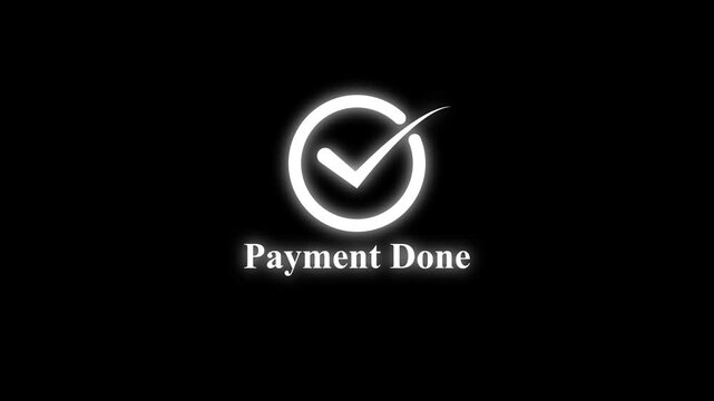 Payment done mark icon animation. Approval, success, agreement motion graphics. tick sign accepts select confirm 4k video footage. Animated check box circle sign symbol video.