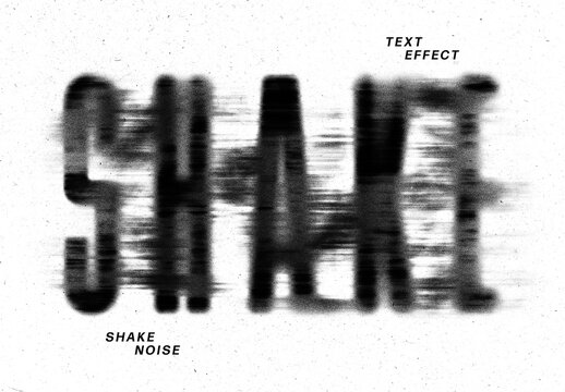Shake Noise Text Effect Mockup