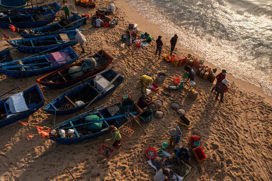 Early Morning at a Fishing Village, Phu Yen, Vietnam