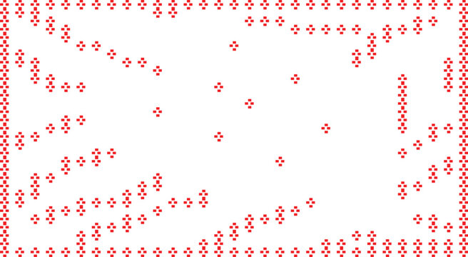 Red dotted border frame abstract decorative background design