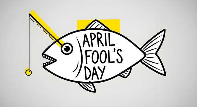 A fish with a fishing hook and a prank message on its body