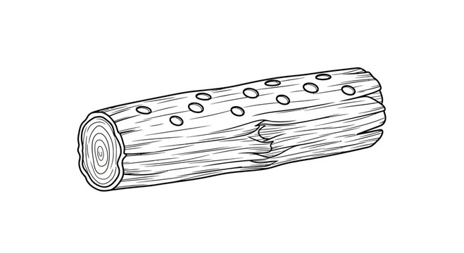 Wooden Log with Metal Rivets.