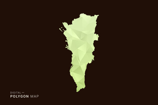 Manila Map - Low poly polygon map in soft light green gradient on dark brown background, modern minimal geometric style, clean abstract vector illustration design.