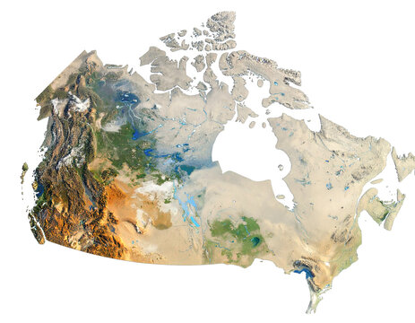 Firefly full shot of a canada and us map rmk: stylized blank continents highlighting north american geography