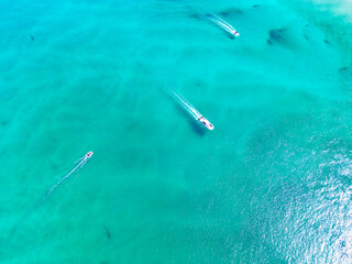 Boats around Crab Island of Destin, Florida © Lauren Parker