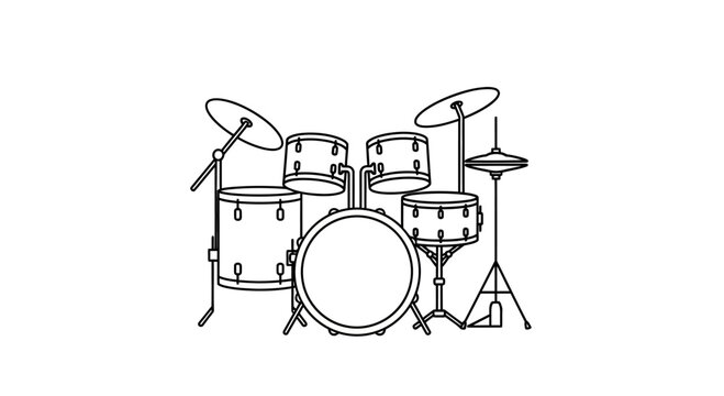 Drum set musical instrument equipment.