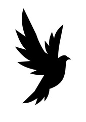 Fototapeta premium Vector image of a dove, a bird of happiness