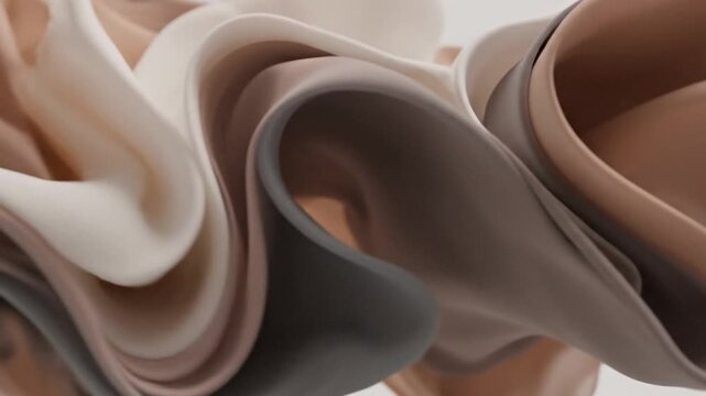 Ethereal Fabric Flow: An artistic study in the flowing form and delicate textures of draped fabric, showcasing the interplay of light and shadow