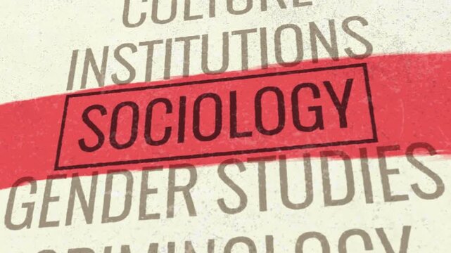 Sociology 3D Scrolling Title Animation