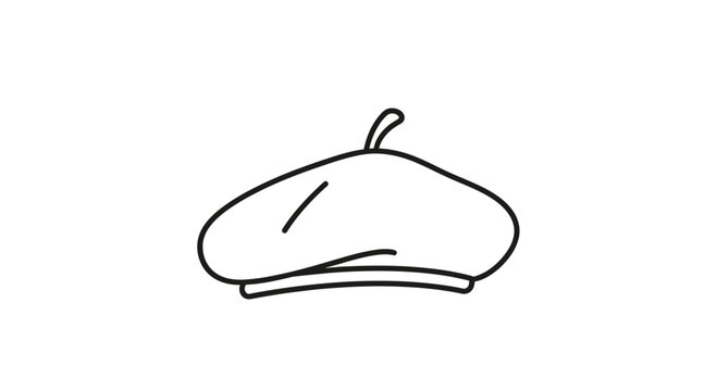 Simple line drawing of a mushroom.