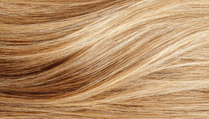 Naklejka premium Close-up Macro Shot of Natural Blonde Hair Texture.
