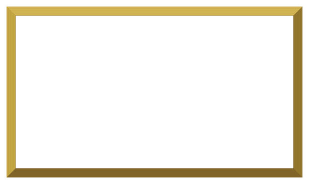 Gold Rectangle Frame Vector Illustration for Luxury Certificate Award and Elegant Business Banner