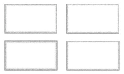 Obraz premium White Rectangle Frame Set Vector Border for Minimalist Portfolio and Website Presentation