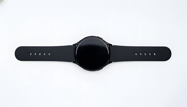 Sleek Black Smartwatch Lying Flat