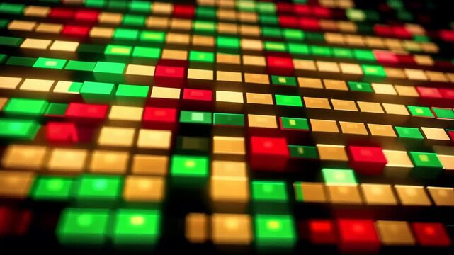 Colorful LED Pixel Lights Abstract Technology Background