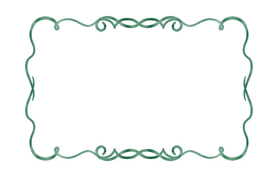Green Vintage Ornament Frame
